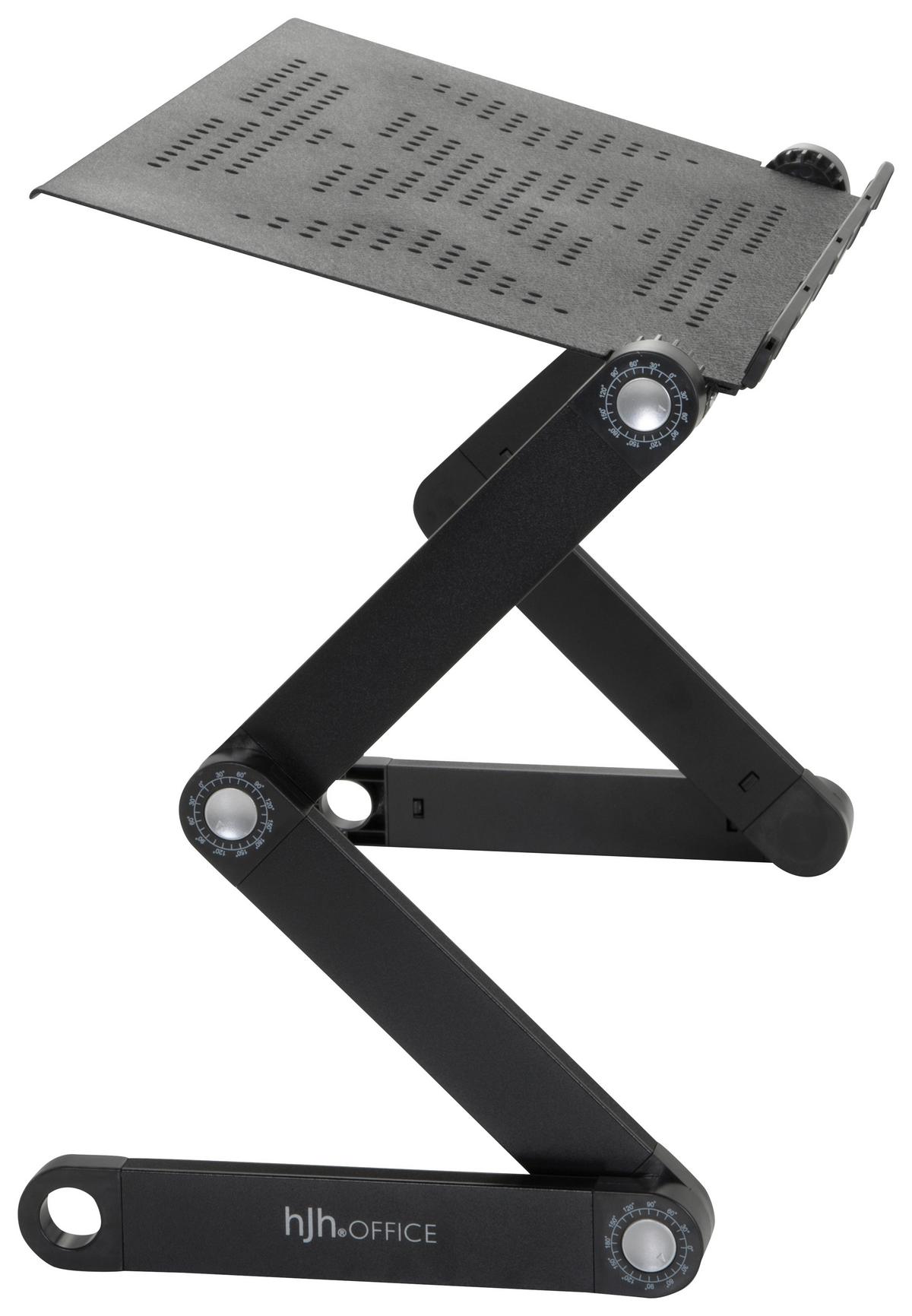 Schreibtischaufsatz Schwarz höhenverstellbar - Schwarz, Basics, Metall (52,5/4-39,5/25,5cm) - MID.YOU