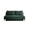 Schlafsofa Petri Dunkelgrün Cord, Rücken Echt B: 198 cm - Dunkelgrün/Schwarz, MODERN, Textil (198/90/100cm) - Livetastic