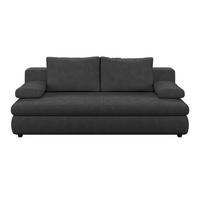 3-Sitzer-Sofa Mit Schlaffunktion Olso Schwarz - Schwarz, Trend, Holz/Kunststoff (205/72/100cm)