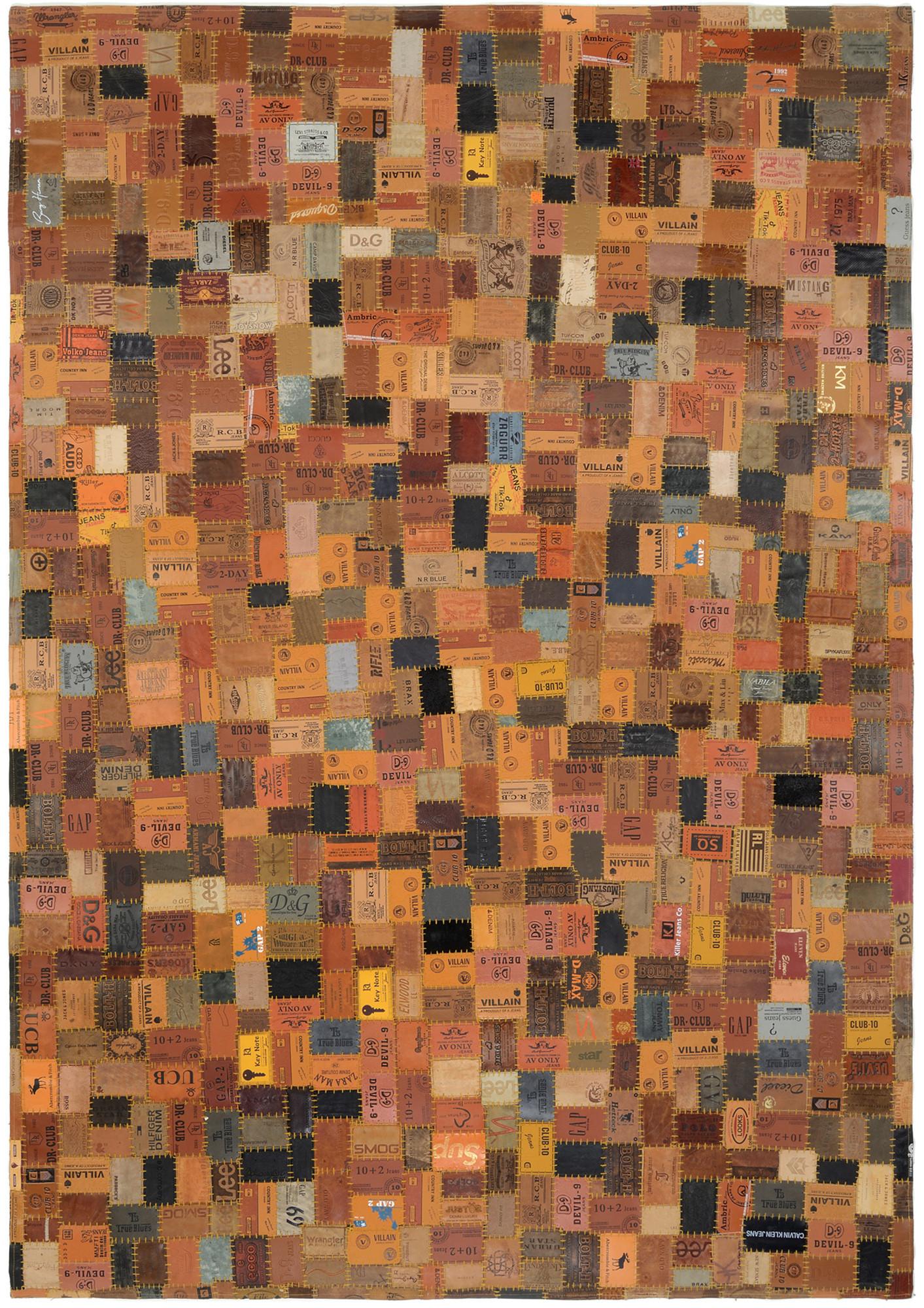 Lederteppich Labelstar Naturfarben 140x200 cm - Multicolor, Basics, Textil (140/200cm) - Novel
