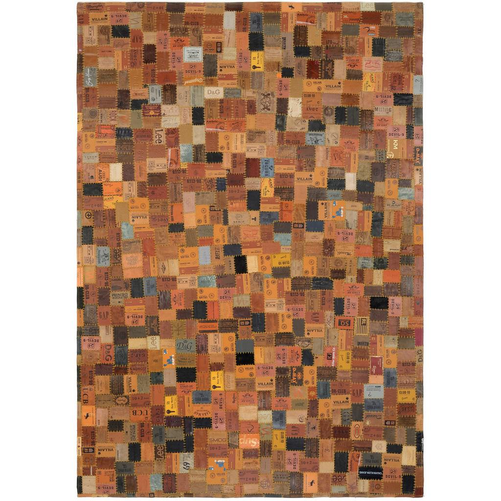 Lederteppich Labelstar Naturfarben 120x180 cm