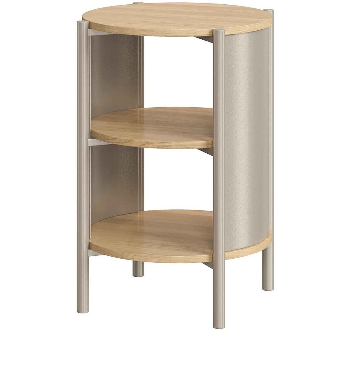 Odkládací stolek Memphis, š: 40 cm - barvy dubu/kašmírová, Trend, kov/kompozitní dřevo (44/60cm)