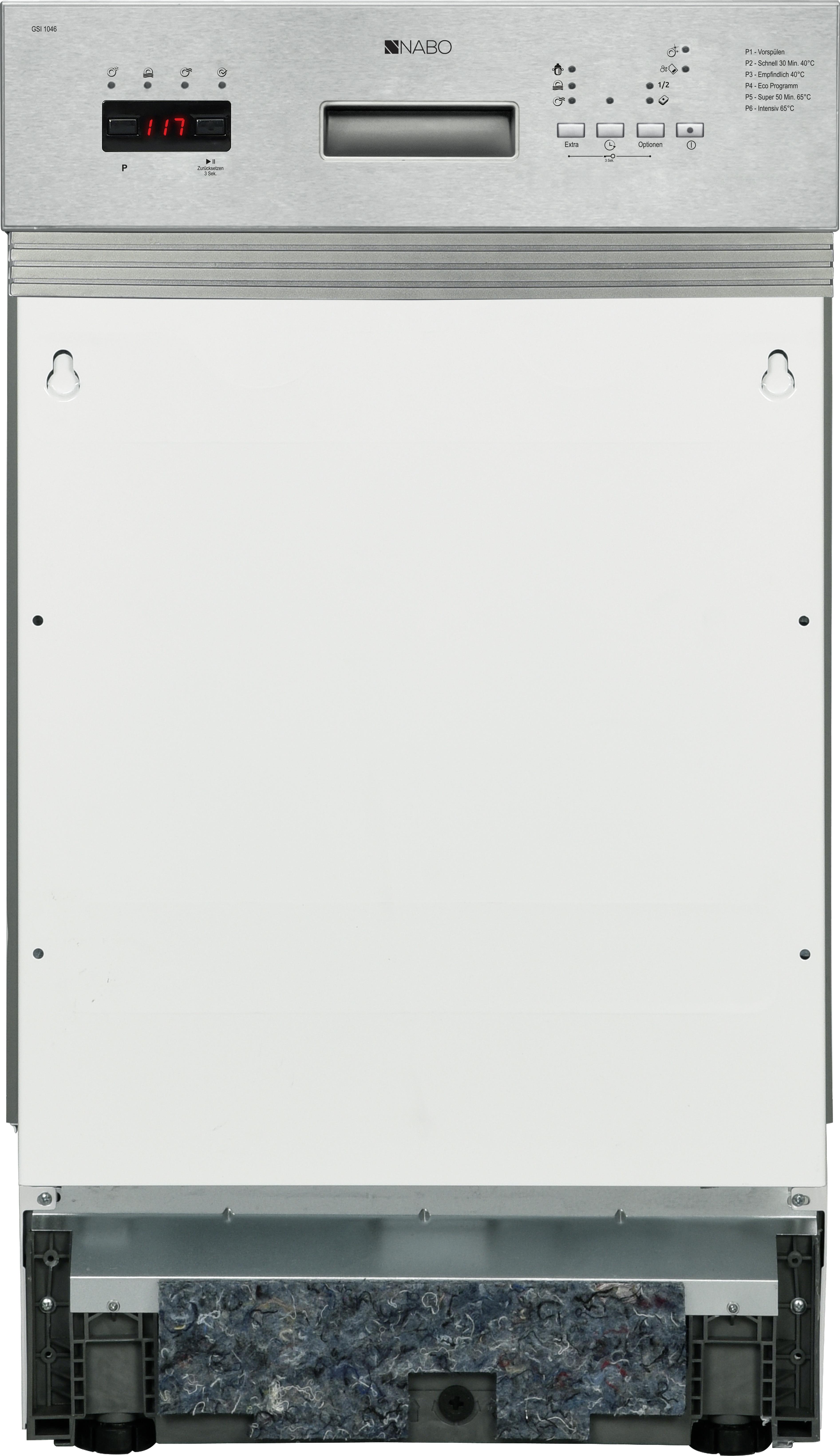 Geschirrspüler Nabo Gsi 1047 - Silberfarben, Basics (45/82/57cm)