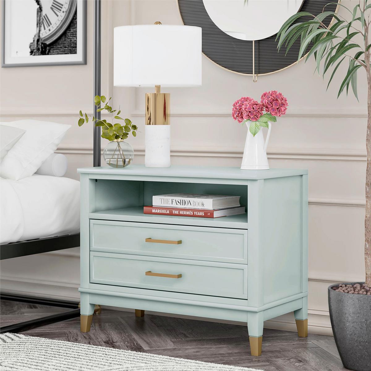 Nachttisch Westerleigh, Grün B: 76 Cm - Grün, Design, Holzwerkstoff/Metall (76/61/40cm) - MID.YOU