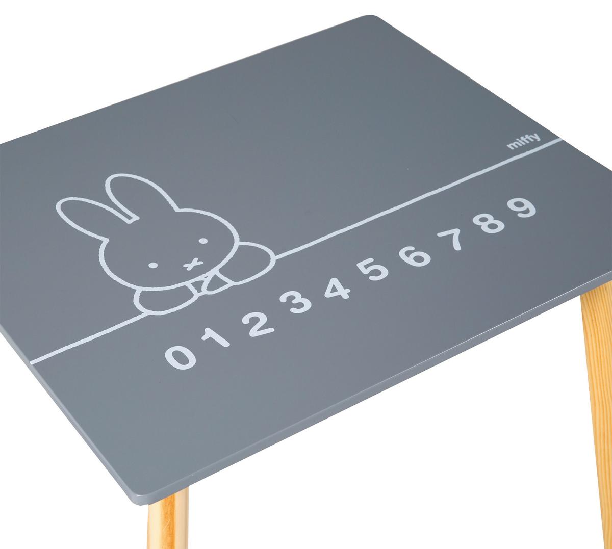 Kindersitzgruppe 450019d210 Miffy - Dunkelgrau/Weiß, Basics, Holz/Holzwerkstoff - Roba