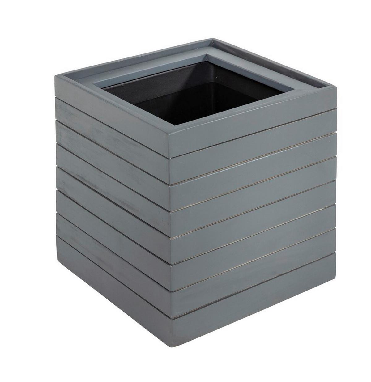 BLUMENKASTEN PFLANZKÜBEL 30CM - Anthrazit, Basics, Holz (30/30/35cm) - Prestige Home