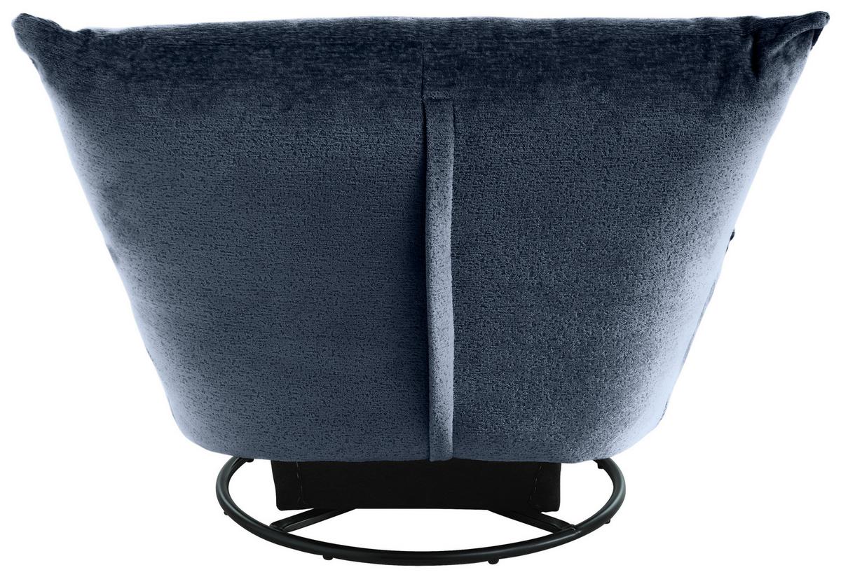 Relaxsessel Cremona Polyester Dunkelblau - Schwarz/Dunkelblau, Design, Textil (100/78/96cm) - Livetastic