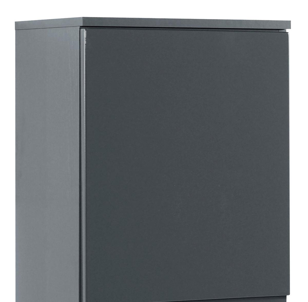 Midischrank Mit Soft-Close Cardiff 40cm, Graphit Dekor - Graphitfarben, Design, Holzwerkstoff (40/130/35cm) - Held