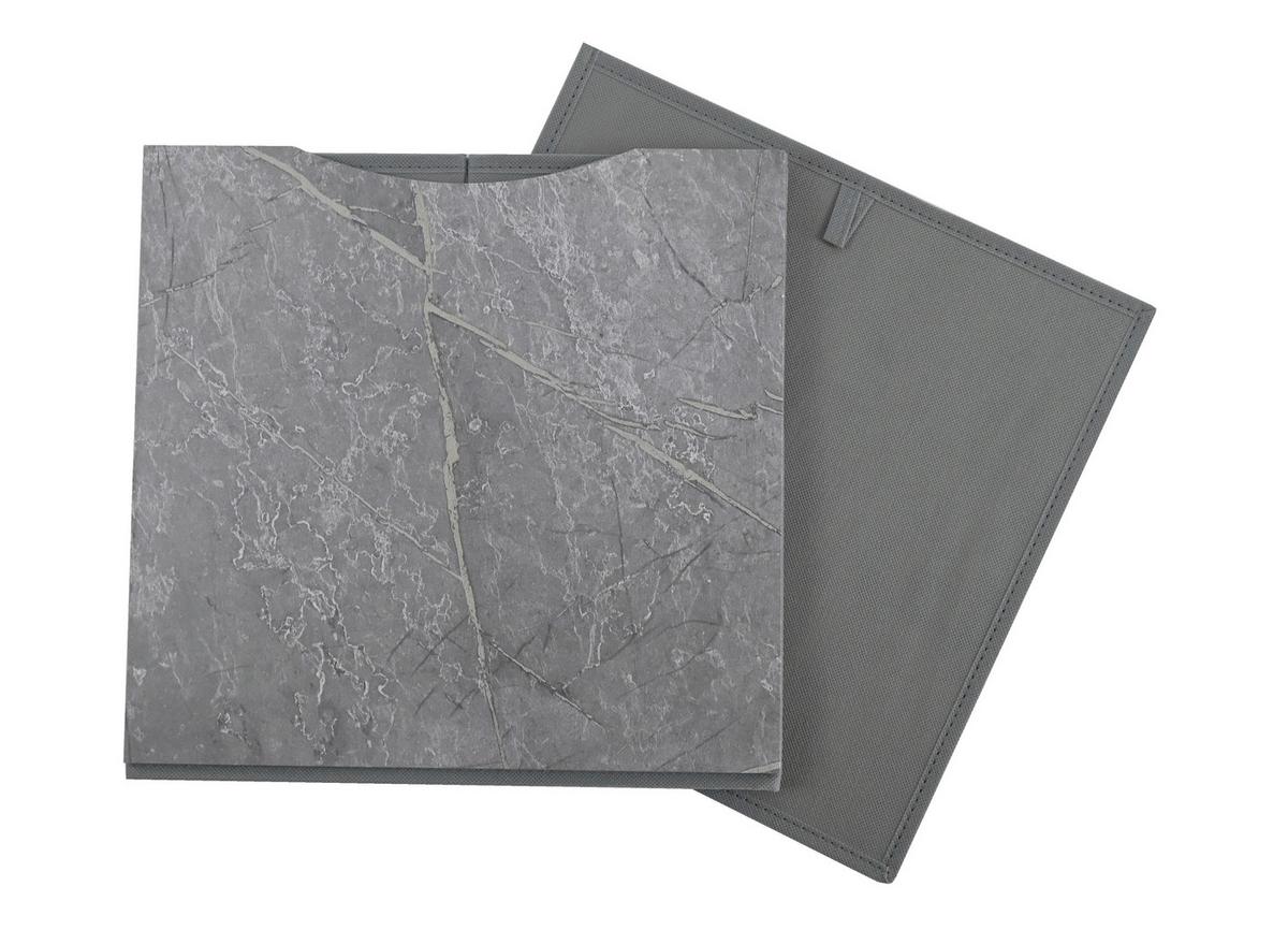 Skládací krabice BETTY - šedá, Konvenční, kompozitní dřevo/textil (33/33/32cm) - Mömax