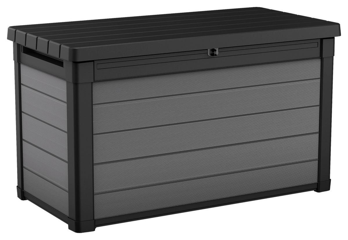 Kissenbox Premier Anthrazit/ Grau 122,9x70,6x62,1cm 380l - Anthrazit/Grau, Basics, Kunststoff (122,9/70,6/62,1cm)