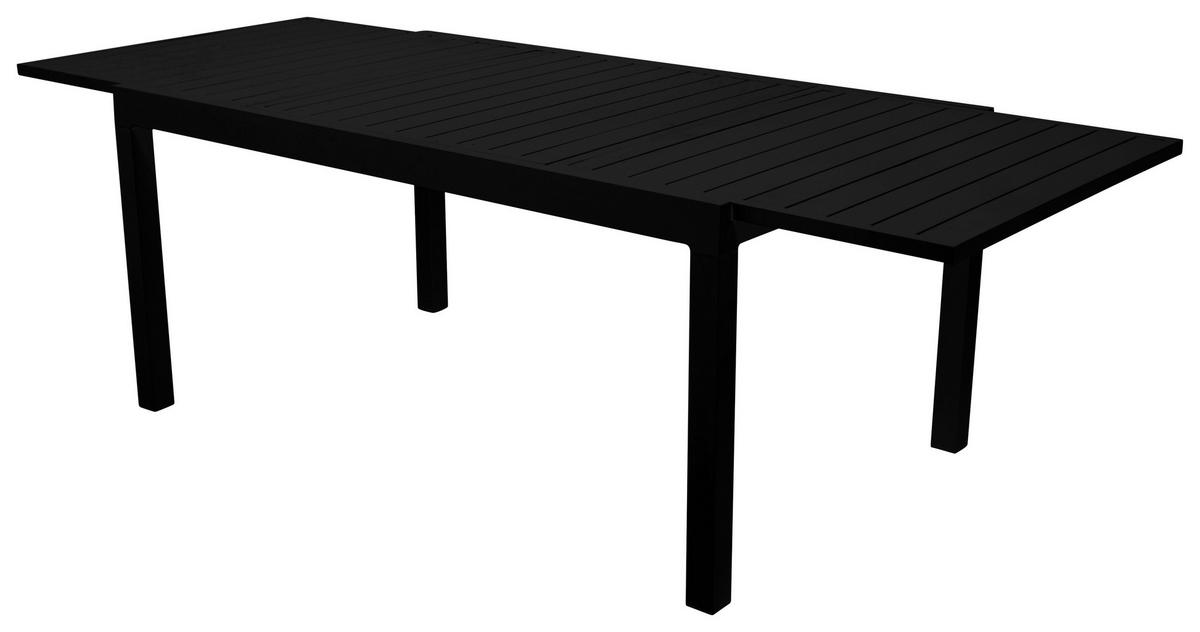 Gartentisch Marbella - Schwarz, KONVENTIONELL, Metall (160/100/75cm) - Gardenson