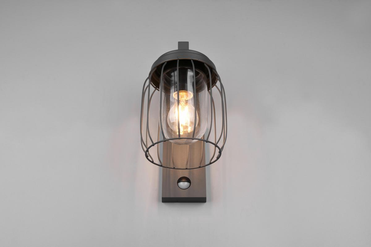 Außenwandleuchte 40 Watt Aluminium, Wandmontage - Anthrazit, Basics, Metall (28/16,5/23,5cm) - Trio Leuchten