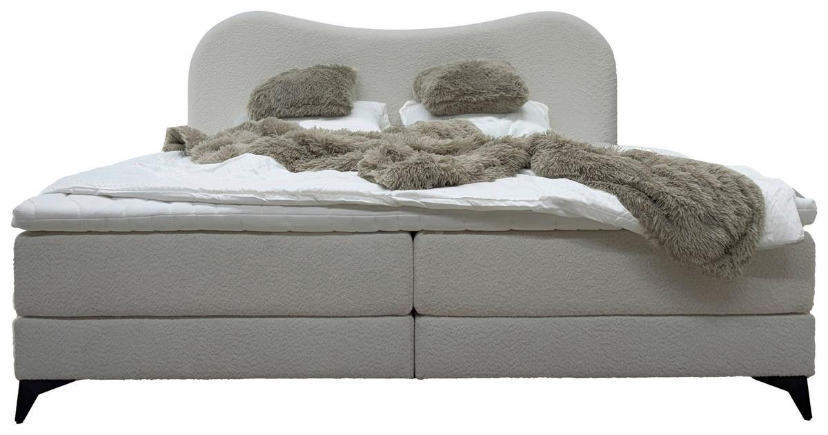 Polsterbett Pienza Grau Lf: 180x200 Cm - Schwarz/Grau, MODERN, Textil (180/200cm) - Livetastic