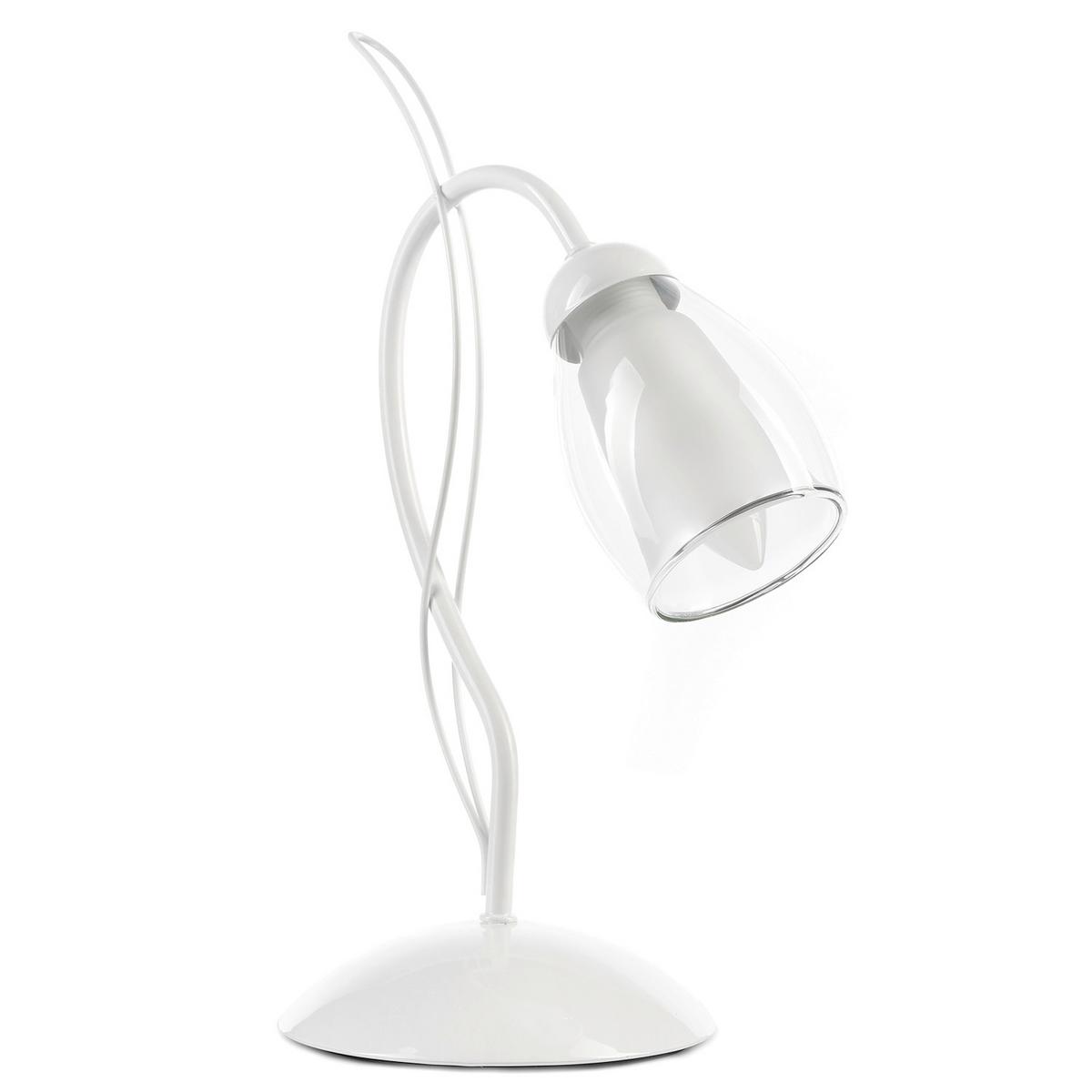 Tischleuchte Antron Weiß D: 25 cm 6w - Weiß, Basics, Glas/Kunststoff (25/35/35cm)