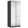 Kleiderschrank Reflect inkl. Inneneinteilung, 2 Körbe - Silberfarben/Grau, MODERN, Holzwerkstoff (91/210/54cm)