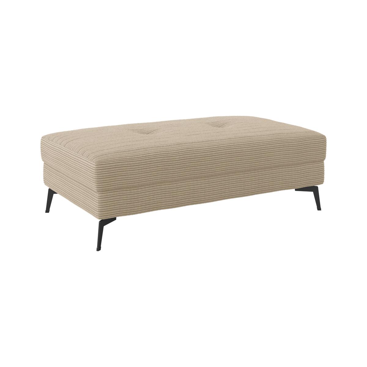 Taburet ZERO, světle šedá / béžová - světle šedá/béžová, Trend, textil (140/80cm)