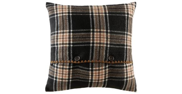 Zierkissen Mary 45x45 cm Polyester Schwarz mit Zipp - Schwarz, ROMANTIK / LANDHAUS, Textil (45/45cm) - James Wood