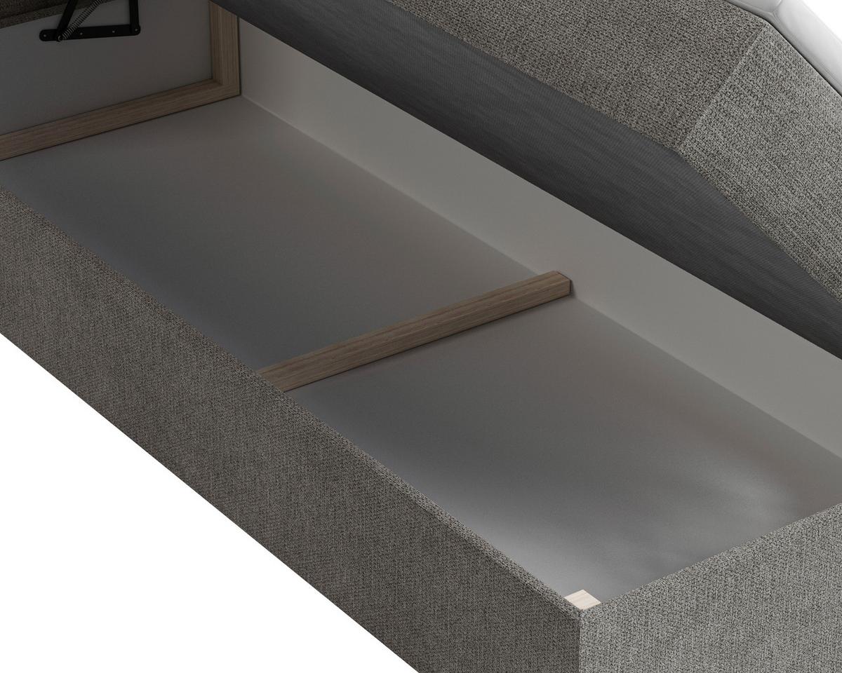 BOXBETT Oslo Anthrazit 160x200cm - Anthrazit/Schwarz, MODERN, Holz/Kunststoff (160/200cm) - MID.YOU