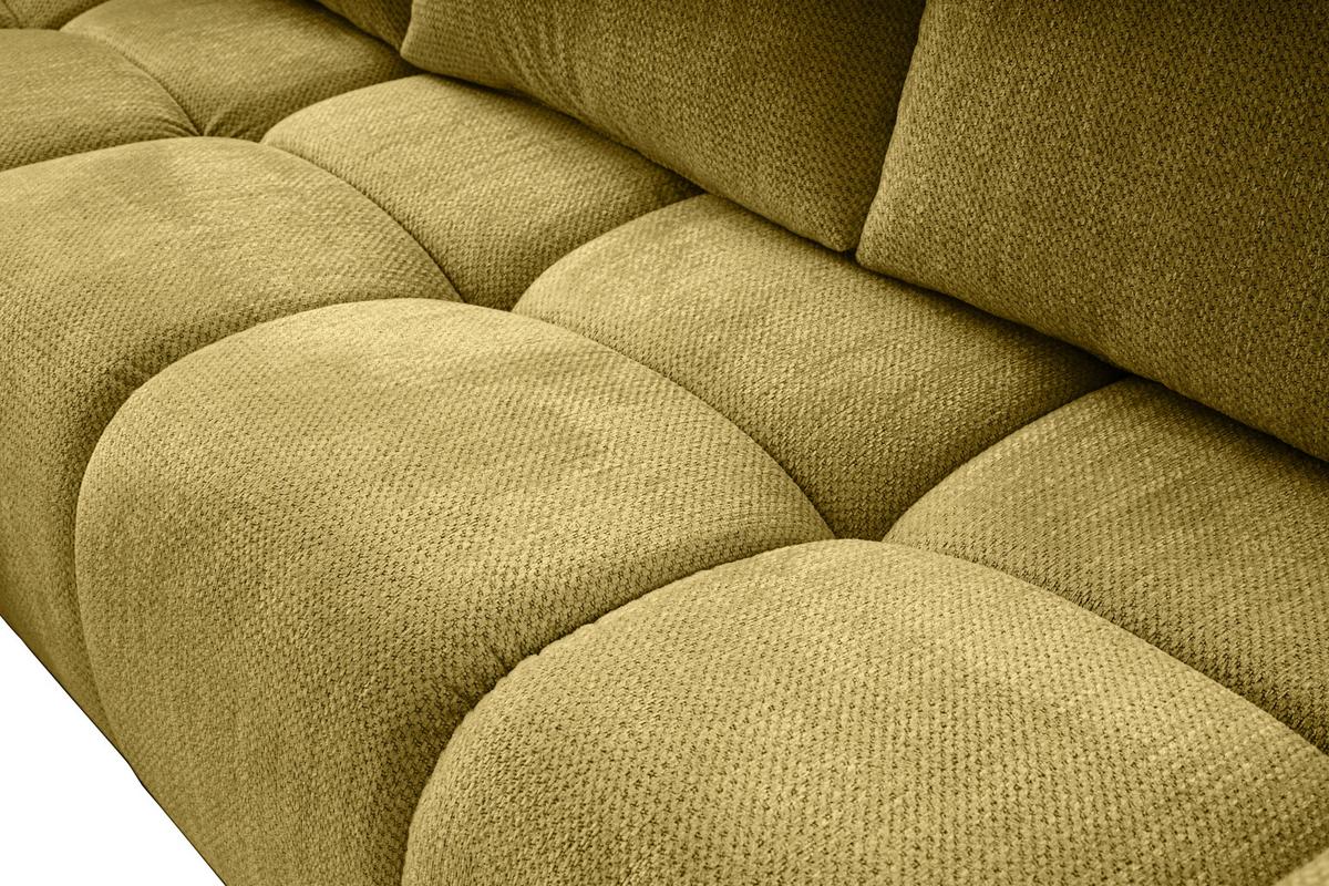 Ecksofa Taremi Senfgelb S 173x299 cm - Senfgelb/Schwarz, Design, Textil (173/299cm) - Stylife