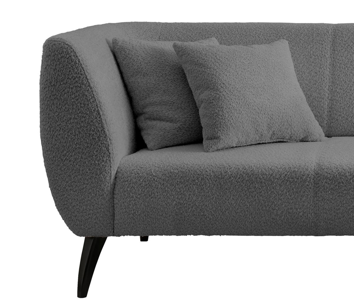 Ecksofa Colori Anthrazit S: 264/164 cm - Anthrazit/Schwarz, MODERN, Holz/Textil (264/160cm) - MID.YOU