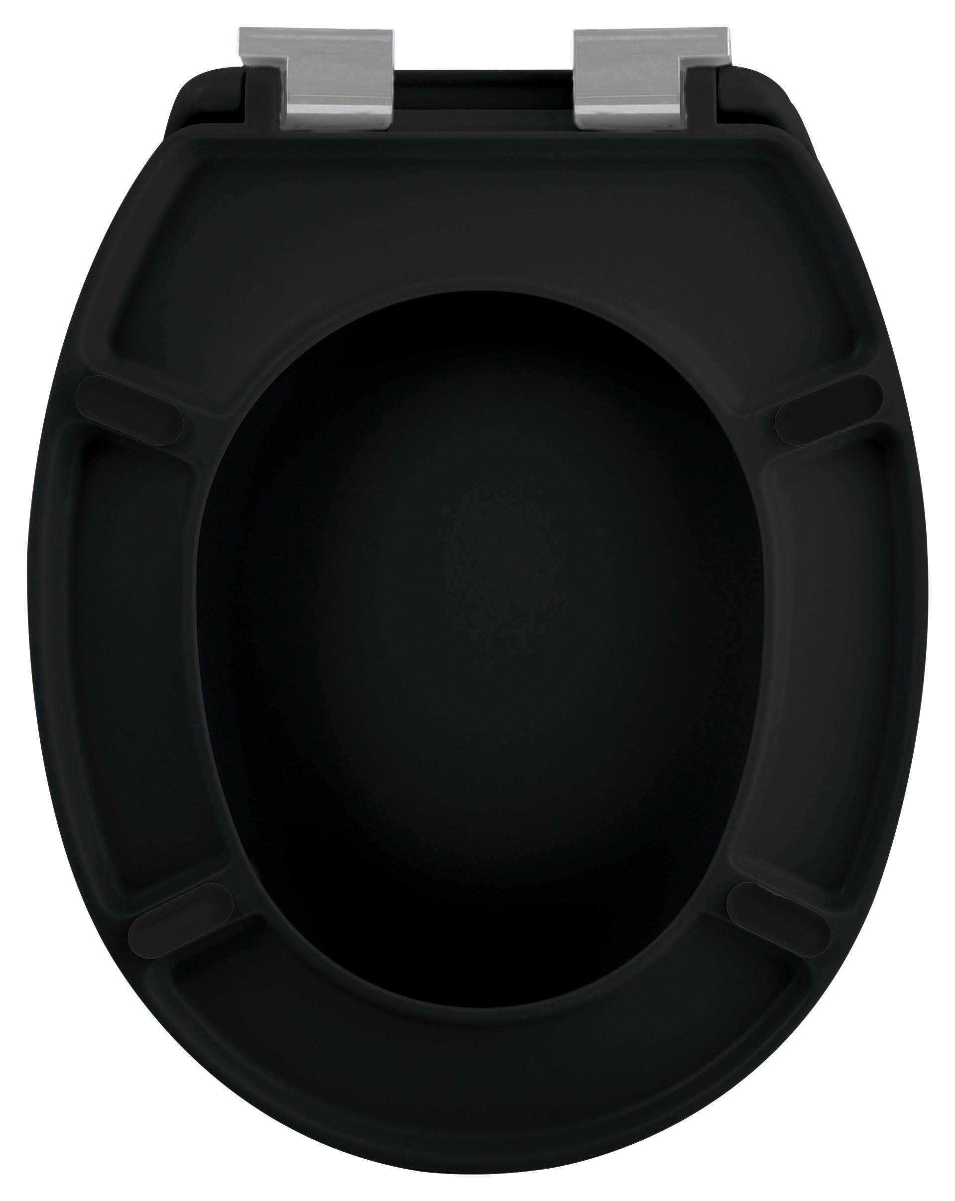 WC-Sitz Neela - Schwarz, KONVENTIONELL, Kunststoff (5,5/38cm) - Spirella