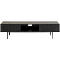 Nízka komoda ANGUS čierna - čierna/farba jaseňa, Modern, kov/kompozitné drevo (180/44,5/40cm) - MID.YOU