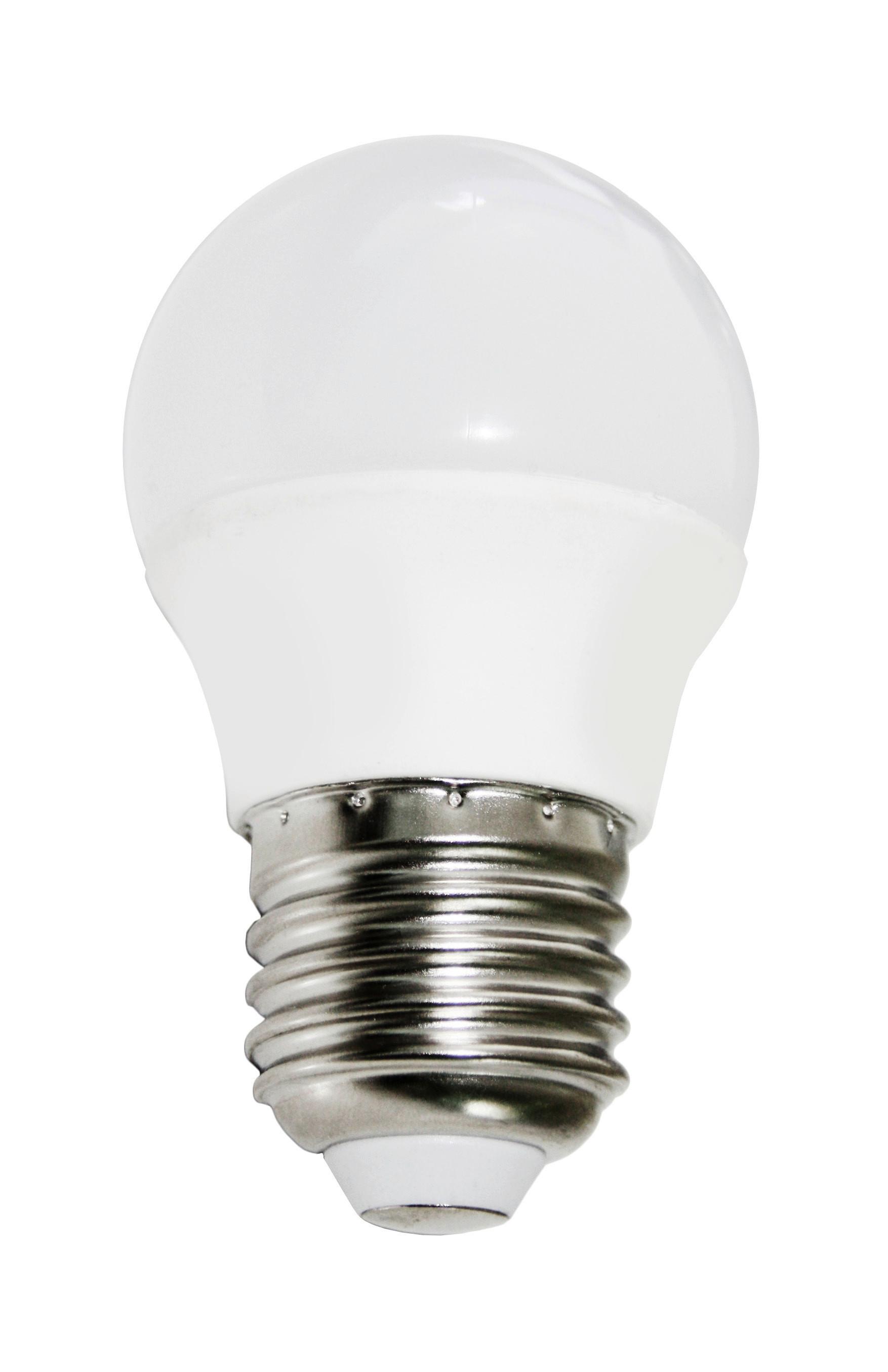 LED žiarovka E27, 6W, 230V - opálová, plast (4,7/8,8cm)