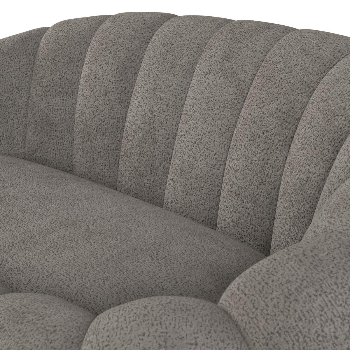 Pohovka LENA, tmavosivá ženilka, max. 280 kg - svetlohnedá/tmavosivá, Modern, drevo/textil (148/62/92cm) - Bessagi Home