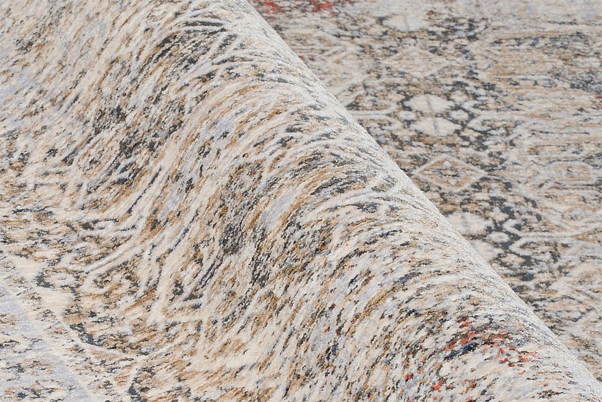 VINTAGE-TEPPICH MERKUR - Blau/Beige, Design, Textil (133/190cm) - Novel