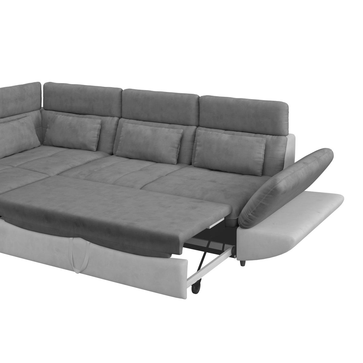 SEDACÍ SOUPRAVA PARK - černá/světle šedá, Moderní, textil/plast (311/233cm) - Luca Bessoni