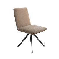 Stuhl Kian Webstoff braun, B: 46 cm - Schwarz/Braun, Trend, Textil/Metall (46/88/63cm)