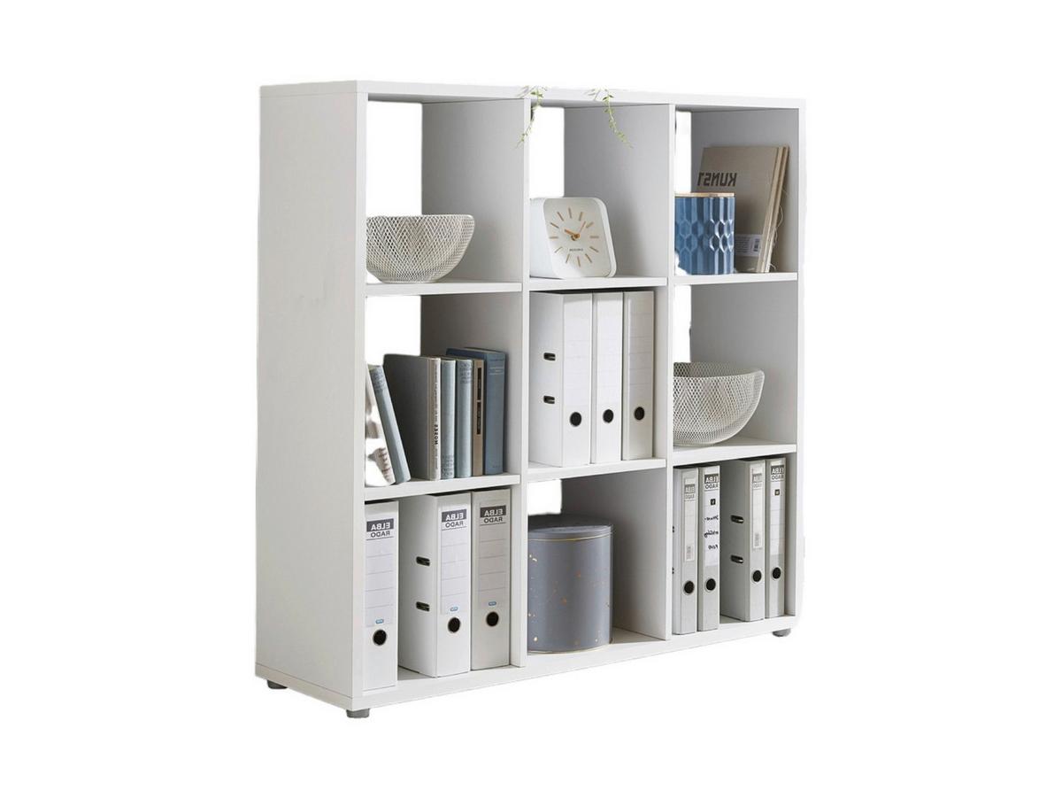 Raumteiler Nizza B: 106,5cm Weiß - Silberfarben/Weiß, MODERN, Holzwerkstoff (106,5/108,5/33cm) - MID.YOU