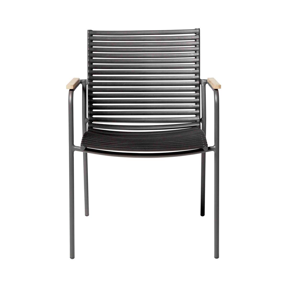 Gartensessel stapelbar Mood Classic Kunststoff - Anthrazit/Schwarz, KONVENTIONELL, Holz/Kunststoff (60/84/56cm) - Gardenson