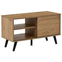 STOLEK NA ELEKTRONIKU MOVE - černá/dub artisan, Moderní, kov/kompozitní dřevo (80/46/35cm) - Based