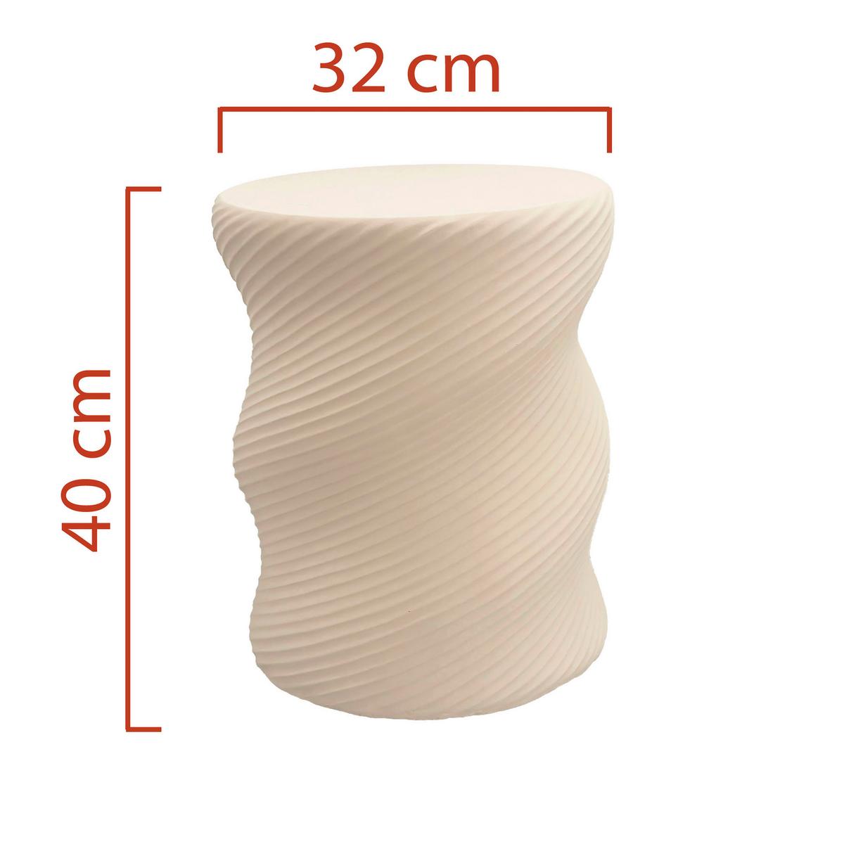 Taburetka Milo, sivobéžová - sivobéžová, Modern, kameň (32/40cm) - Mömax