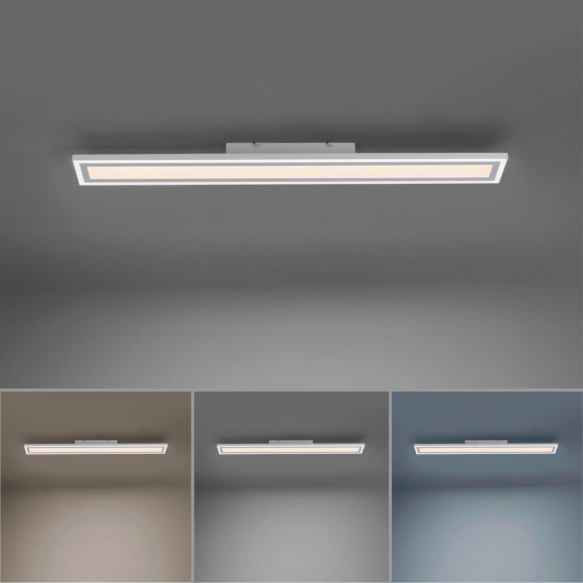LED-Deckenleuchte Edging L: 100 cm dimmbar mit Schalter - Weiß, Basics, Kunststoff/Metall (100/11,8/6cm)
