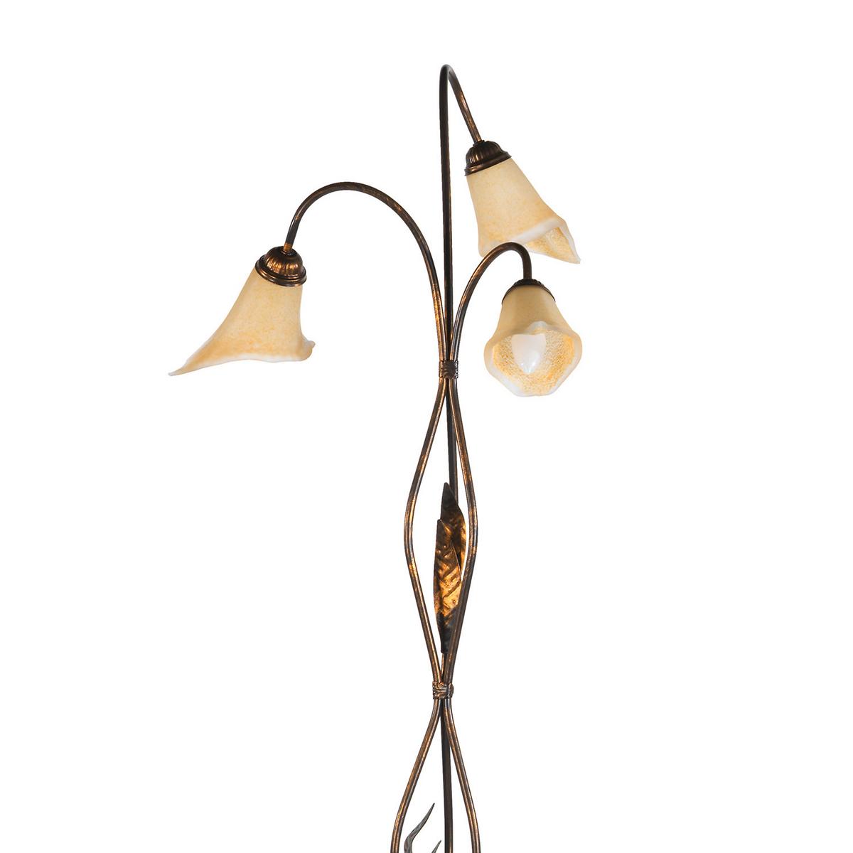 Stehleuchte 4230/Pt3 - Bronzefarben, KONVENTIONELL, Glas/Metall (52/170cm)