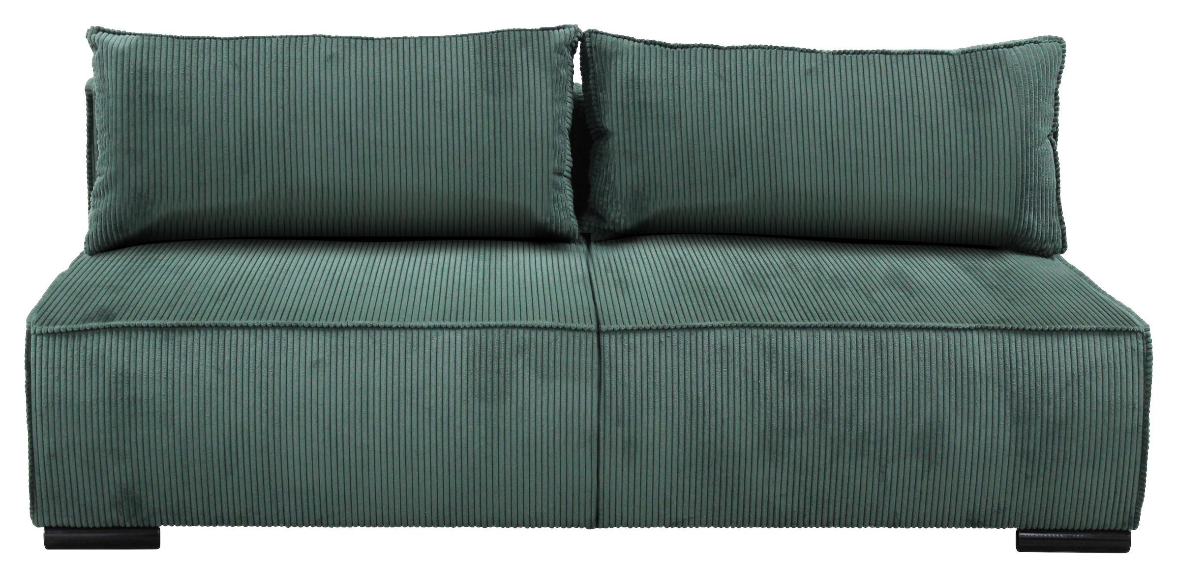 Schlafsofa Flow Grün B: 202 cm - Schwarz/Grün, Design, Textil (202/90/99cm) - MID.YOU