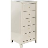 Kommode Luxury Champagne Champagnerfarben B: 49 Cm - Champagner, Design, Glas/Holzwerkstoff (49/110/41cm) - Kare-Design