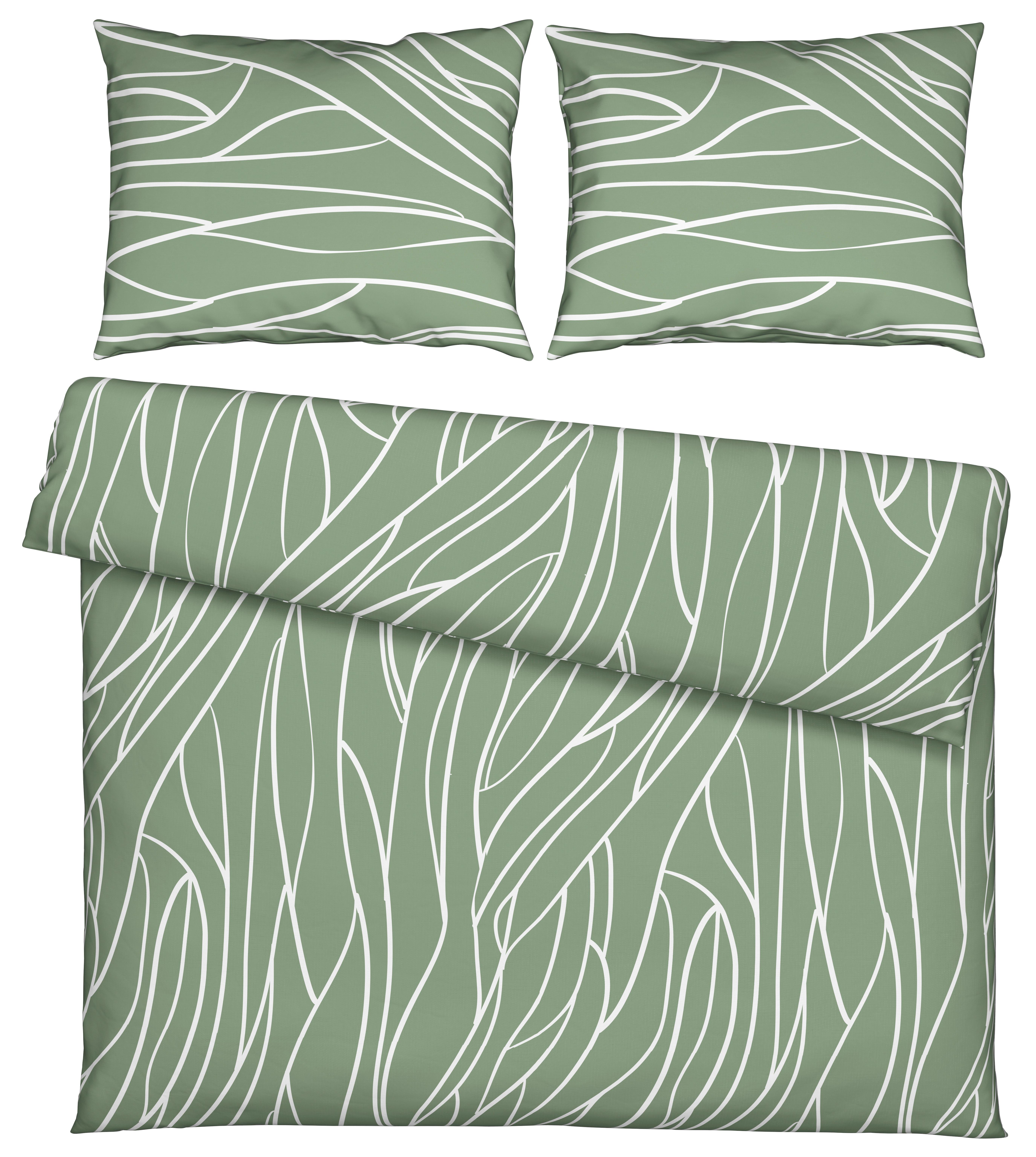 POSTEĽNÁ BIELIZEŇ JULIANE XXL - zelená, Konventionell, textil (200/220cm) - Mömax