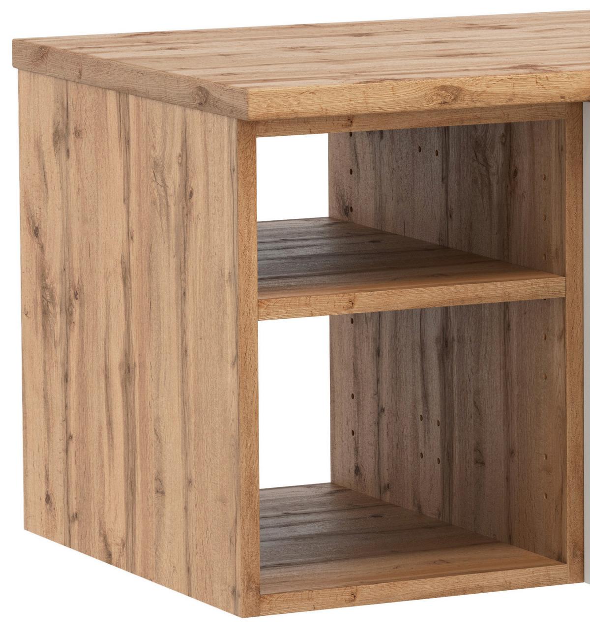 Hängender Waschbecken -Unterschrank Arosa B: 120 cm - Eiche Wotan/Weiß, MODERN, Holzwerkstoff (120/41/47cm) - Held