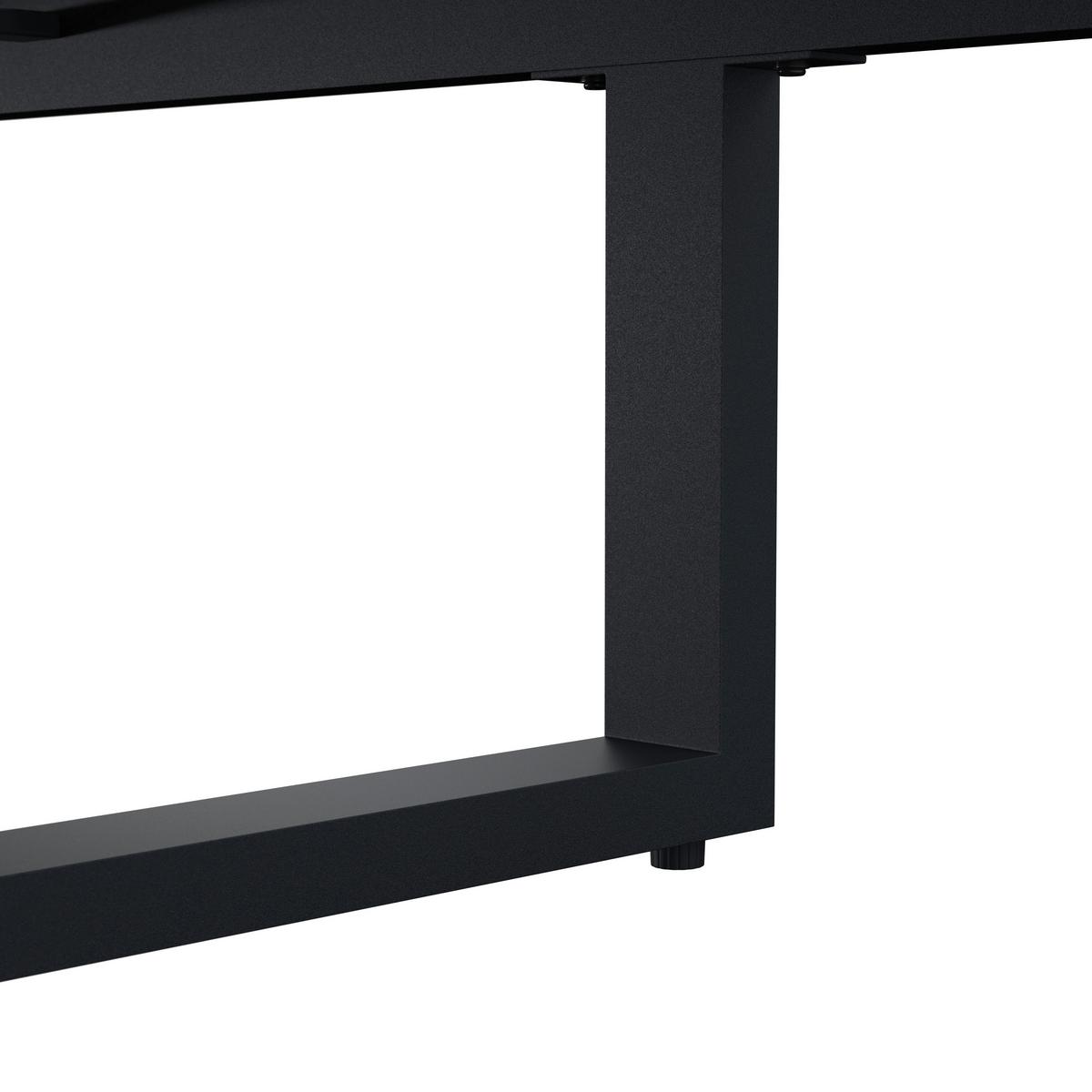 TERASOVÁ SEDACIA SÚPRAVA MARLA - čierna/farba akácie, Modern, kov/drevo - Bessagi Garden