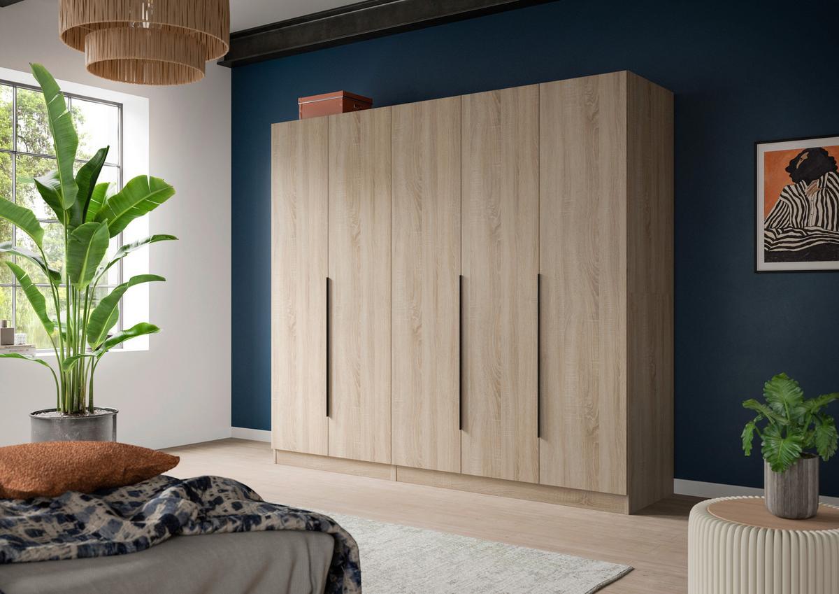 Drehtürenschrank Kopenhagen Sonoma Eiche, B: 200 Cm - Sonoma Eiche, MODERN, Holzwerkstoff (200/181/52cm) - MID.YOU
