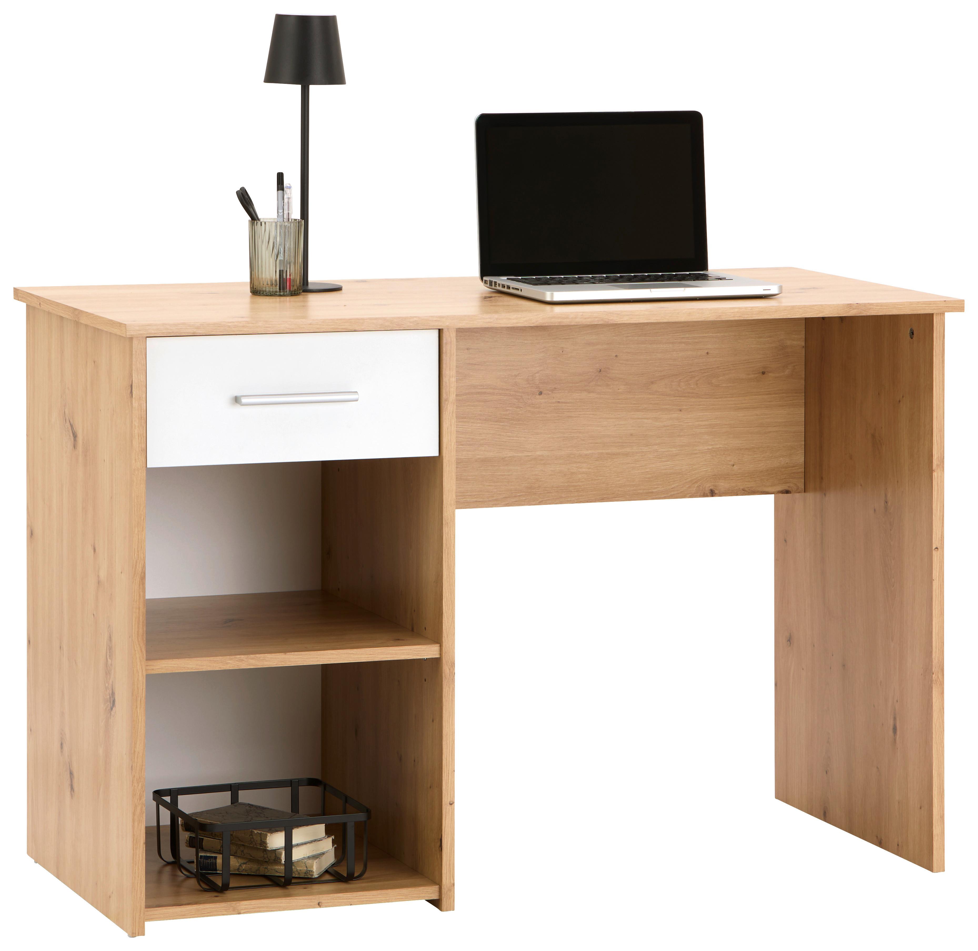 Schreibtisch mit Stauraum B 110 cm H 75cm Kubek 2, Eiche Dekor