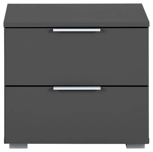 Nachtkästchen Grau H: 43 Cm Alabama - Alufarben/Grau, MODERN, Holzwerkstoff (47/43/42cm) - Rauch Möbel