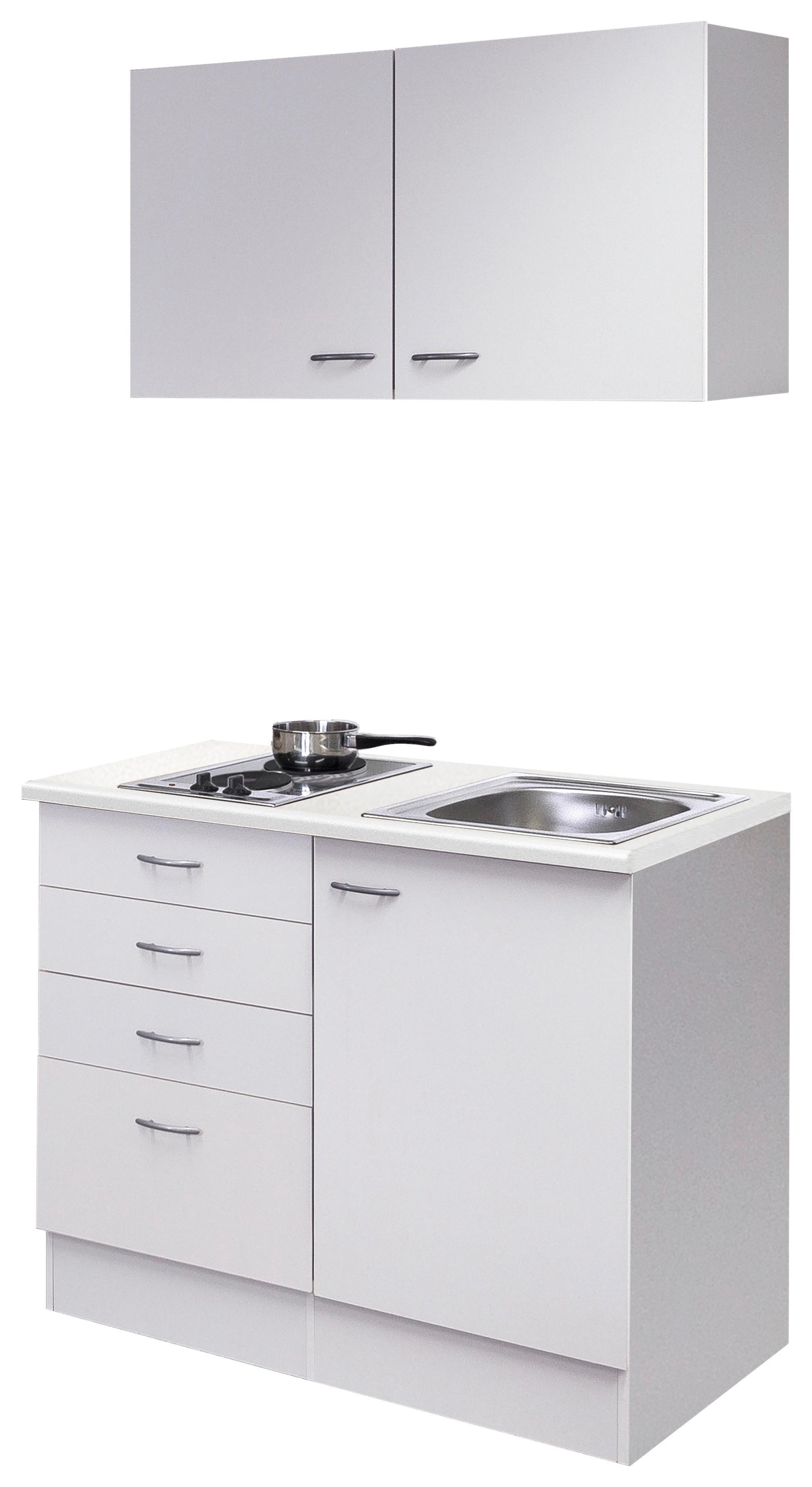 Miniküche Wito G-100-501-000 - Hellgrau/Weiß, MODERN, Holzwerkstoff (100cm) - FlexWell