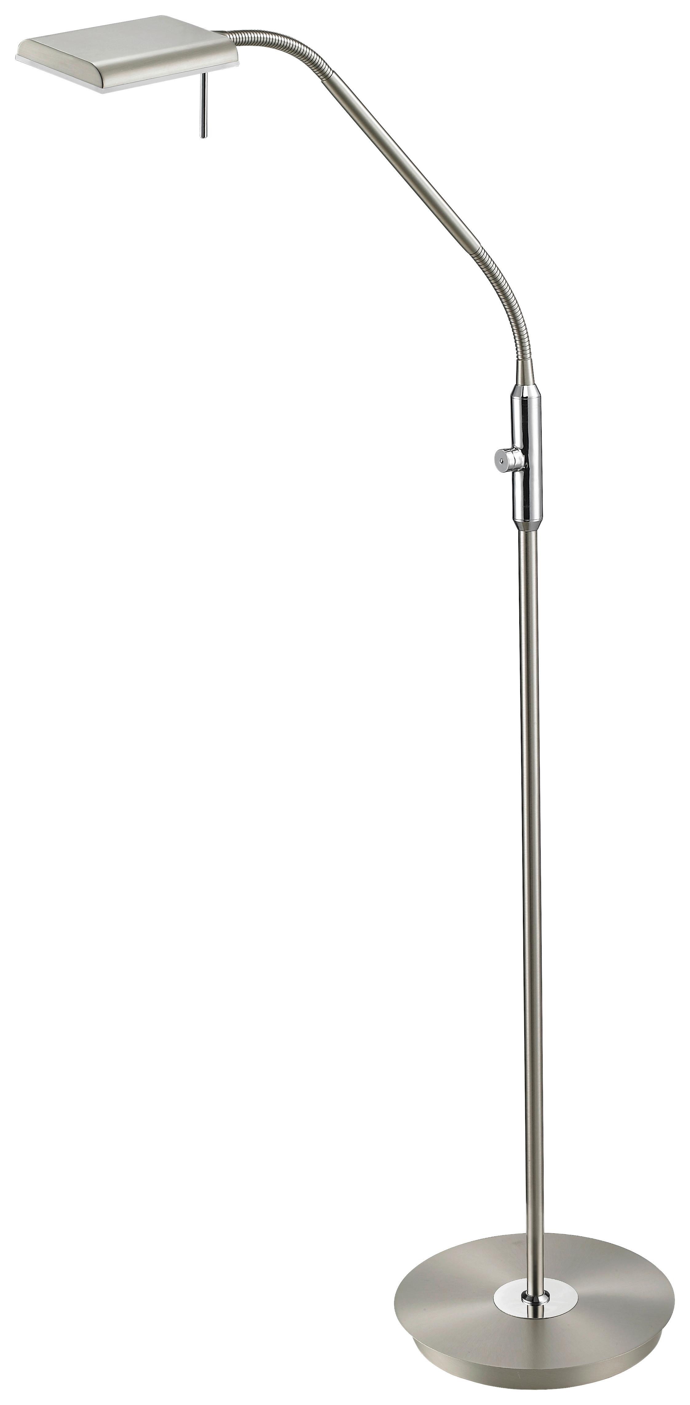 LED-STEHLEUCHTE 420910107 BERGAMO - Nickelfarben, Design, Kunststoff/Metall (27/27/135cm) - Trio Leuchten