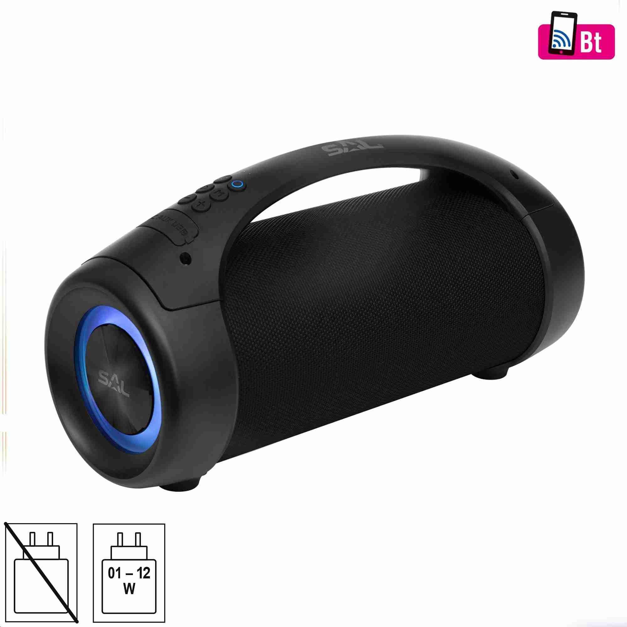 Vezeték Nélküli Hangszóró Sal Bt5000 Boombox - fekete, Basics, műanyag (35/18/14cm)