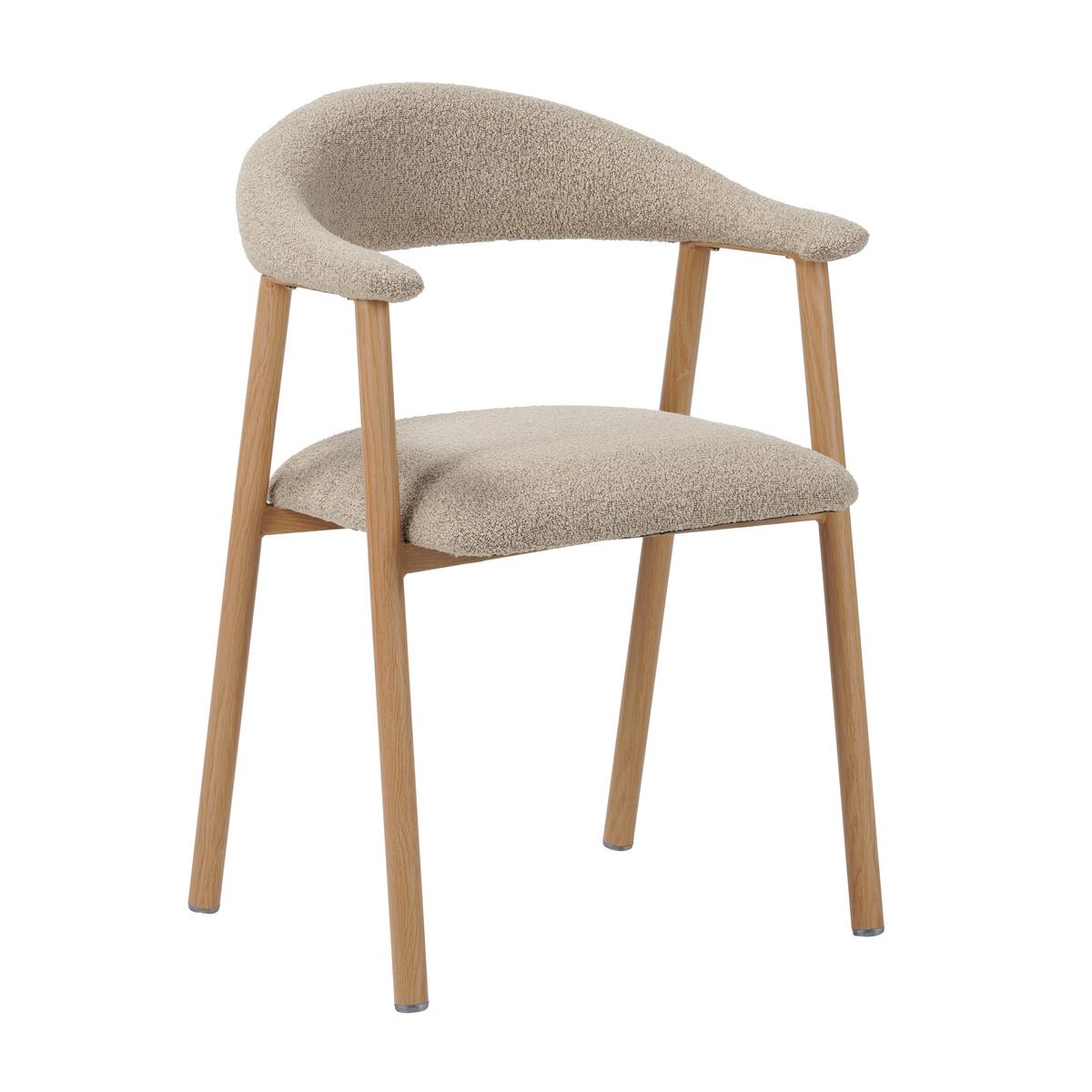 ARMLEHNSTUHL-SET Suki Sandfarben B: 82cm - Sandfarben, MODERN, Textil/Metall (55/82/55cm) - Livetastic