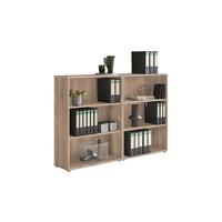 Aktenregal Office Edition Sonoma Eiche Dekor B: 168,8cm - Silberfarben/Sonoma Eiche, MODERN, Holzwerkstoff (168,8/113,6/33cm) - MID.YOU